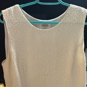 Talbots Textured Cream Blouse